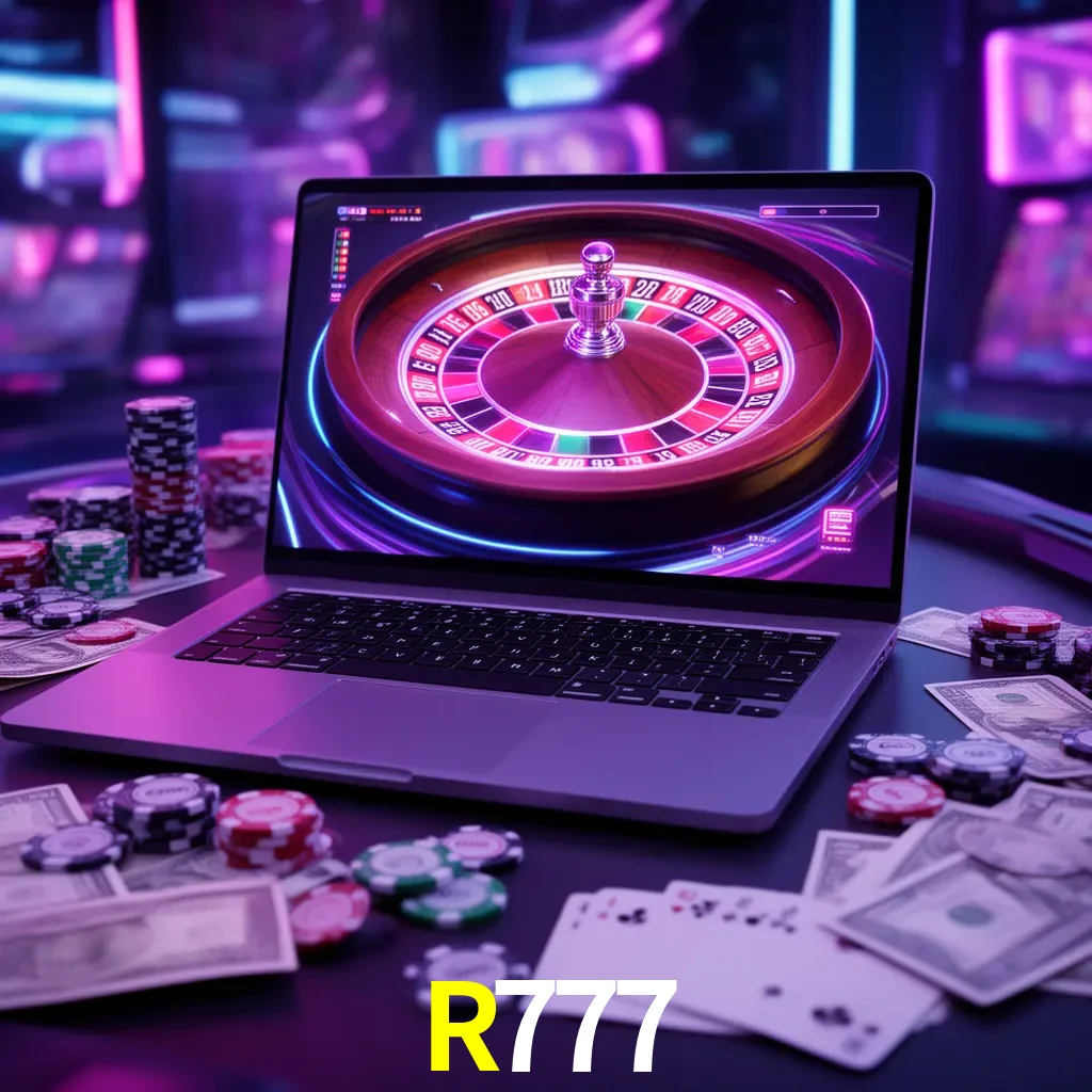 Centro móvil R777 con casino, cajero, bonos, app y acceso de cuenta para México